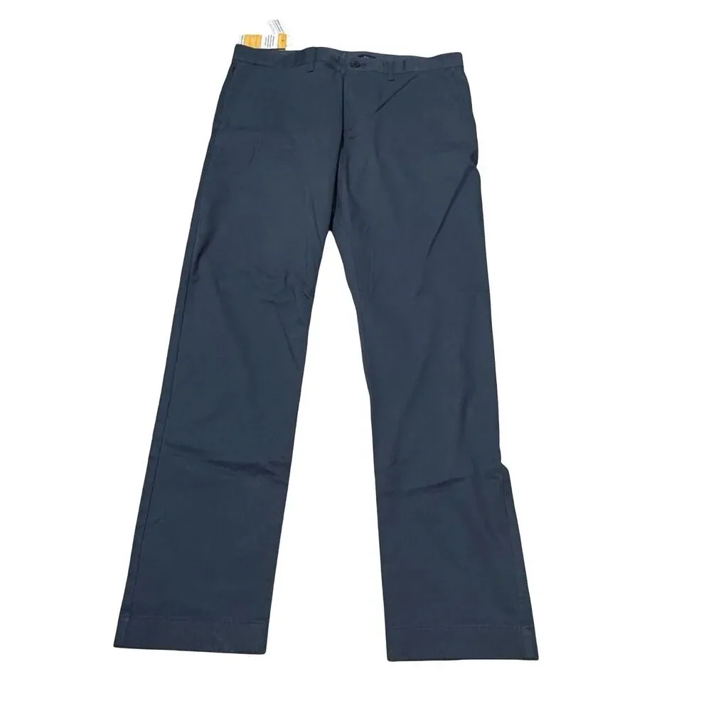 NWT J.CREW Flex TruTemp 365 Men's 35x32 Slim Fit Chino Pants Blue Casual Golf